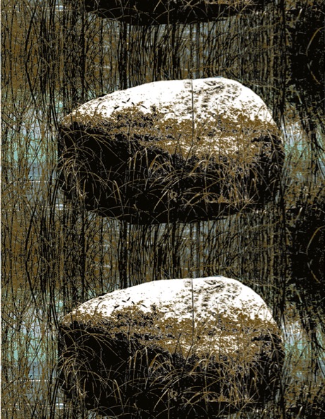 Kivi Sasso, stampa su cotone disegnato per Eurokangas. Il tessuto fa parte della collezione realizzata per celebrare il centenario dell'indipendenza della Finlandia